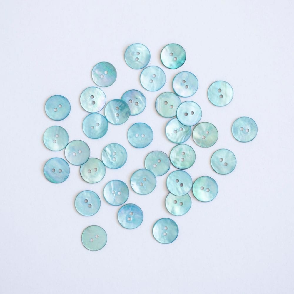 Hand Dyed Shell buttons by the Woven in Eggshell