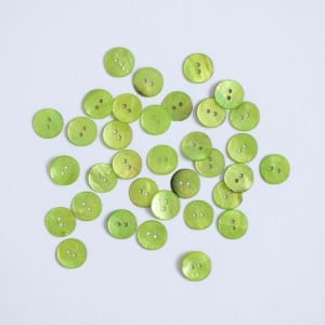 Hand Dyed Shell buttons by the Woven in Lime