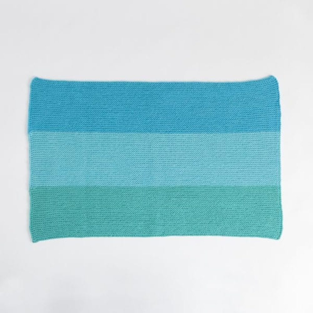 easy baby blanket knit kit