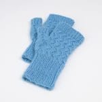 Oat Harvest Mitts (knitted hand warmers) in Sumptuous