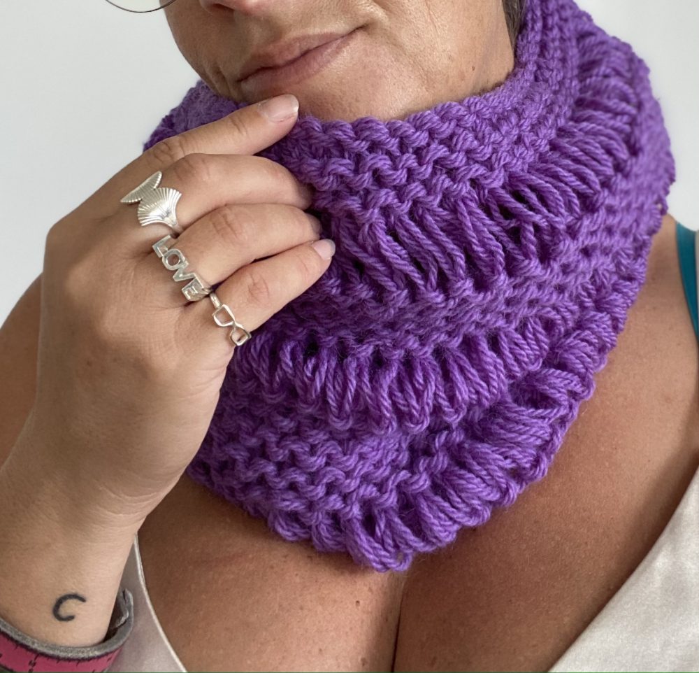Thick and Quick Drop Stitch Cowl from The Woven Co