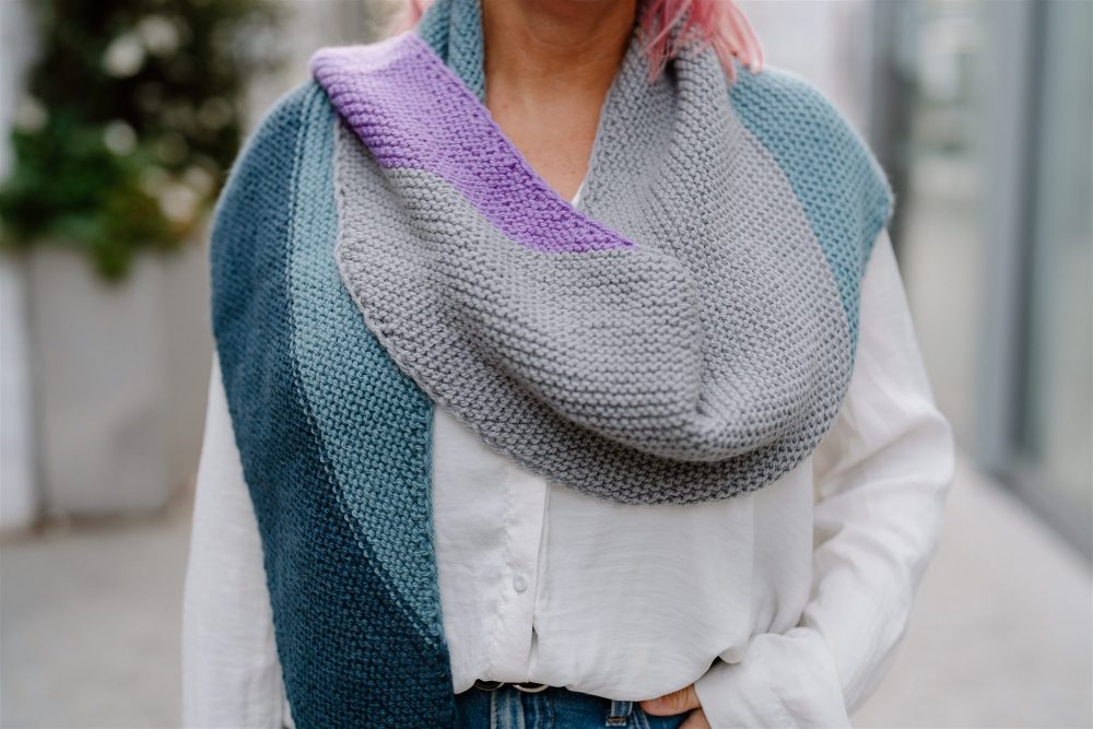 Royale II Garter Knit Shawl by The Woven Co